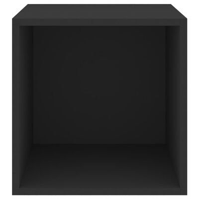 vidaXL Stenska omarica 2 kosa črna 37x37x37 cm iverna plošča