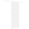 vidaXL Drsna vrata 73,5 x 211 cm Inženirski les Bela