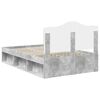 vidaXL Konstrukcija postelje Beton 120 x 200 cm Masivno borovo les