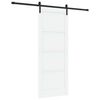 vidaXL Drsna vrata 83 x 211 cm Inženirski les Bela in črna