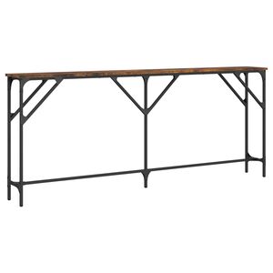 vidaXL Konzolna mizica dimljen hrast 180x23x75 cm inženirski les
