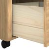 vidaXL Kuhinjski voziček FLORO Voskast rjav 72,5 x 45 x 80 cm