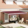 vidaXL Avtomatsko zložljiva tenda bordo 450x300 cm