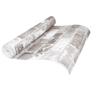 vidaXL 3D trdna tapeta Črtasto Opeka 10 x 0,53 m Netkani material
