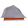 vidaXL Tipi šotor s streho Siva in oranžna 364 x 281 x 257 cm tafeta
