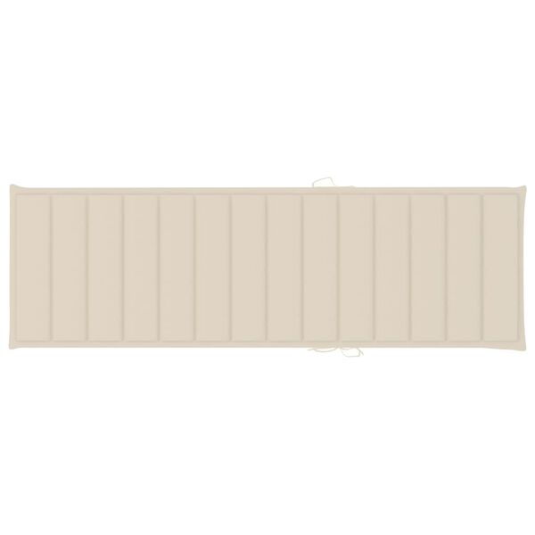 vidaXL Vrtni ležalnik z mizico in blazino impregnirana borovina