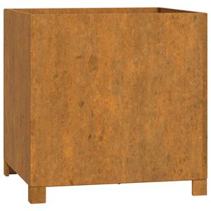 vidaXL Cvetlično korito z nogami zarjavelo 50x50x50 cm corten jeklo