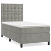 vidaXL Box spring postelja z vzmetnico svetlo siva 80x200 cm žamet
