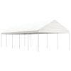 vidaXL Paviljon s streho bel 11,15x4,08x3,22 m polietilen