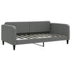 vidaXL Raztegljiva postelja temno siva 100x190 cm blago