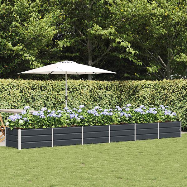 vidaXL Cvetlično korito Antracit 480 x 80 x 45 cm Jeklo