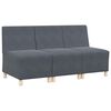vidaXL Modularna sofa enota brez naslonov 3 kos Temno siva Žamet