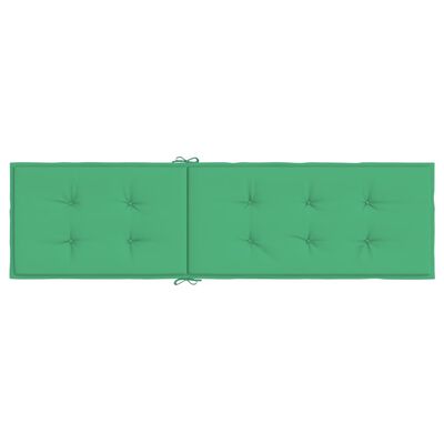 vidaXL Blazina za ležalnik zelena (75+105)x50x3 cm