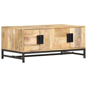 vidaXL Klubska mizica 90x55x40 cm trden mangov les