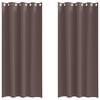 vidaXL Zavese za zatemnitev z obroči 2 kos Temno rjava 260 x 140 cm