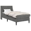 vidaXL Posteljni okvir z vzmetnico Temno siva 90 x 190 cm Žamet