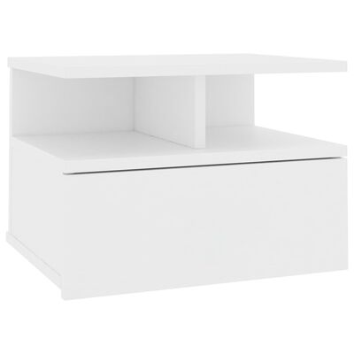 vidaXL Stenska nočna omarica bela 40x31x27 cm iverna plošča