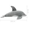 vidaXL Plišasta igrača delfin siv