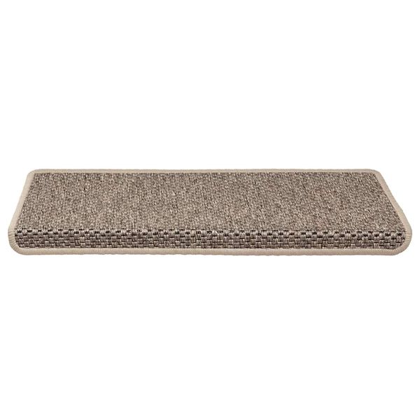vidaXL Samolepilne preproge za stopnice sisal 15 kosov 65x21x4 cm