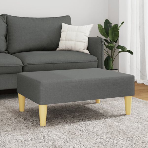 vidaXL Stolček za noge temno siv 77x55x31 cm blago