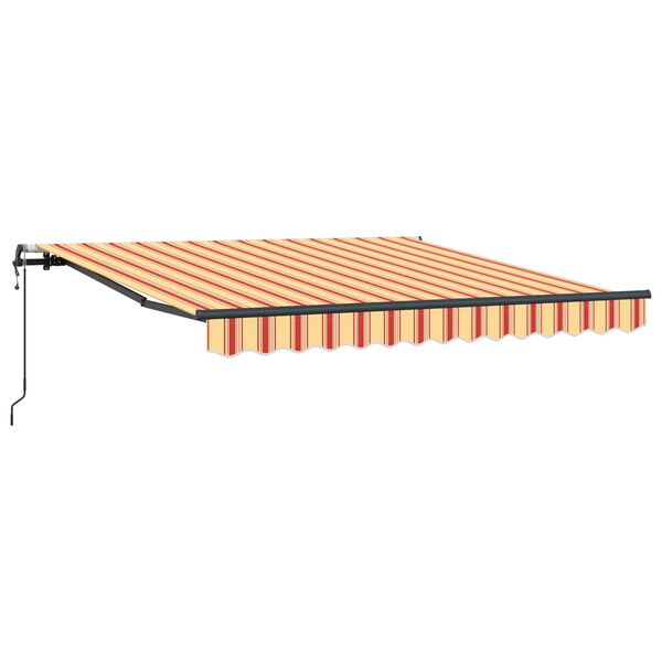 vidaXL Retraktilna tenda Rumena in oranžna 350 x 250 cm