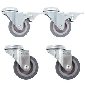 vidaXL Gibljiva kolesa z luknjami za sornik 4 kosi 50 mm