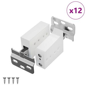 vidaXL Visoka konzola za omaro 12 kos Bela 70 x 48 x 19 mm