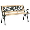 vidaXL Vrtna klop z blazino Rjava 116 x 54 x 73 cm les