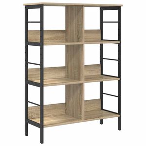 vidaXL Knjižna polica 6 nivojev 82 x 32 x 112 cm Inženirski les