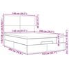 vidaXL Otomanski posteljni okvir z vzmetnico rjav 140x200 cm blago