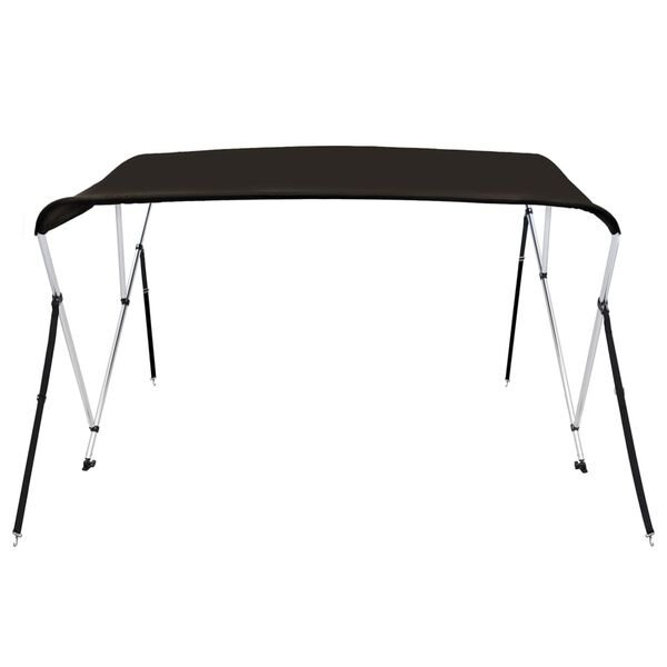 vidaXL Bimini tenda s 3 loki črna 183x140x137 cm