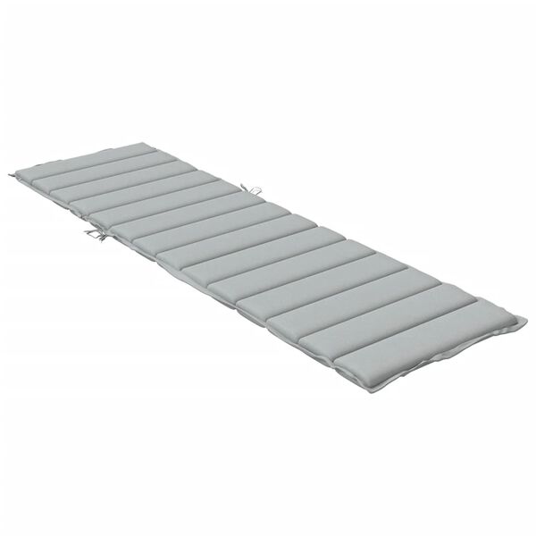 vidaXL Blazina za ležalnik melanž svetlo siva 200x50x4 cm blago