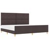 vidaXL Konstrukcija postelje Temno rjava 200 x 200 cm blago