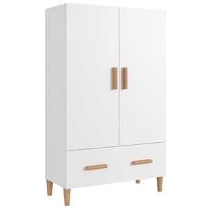 vidaXL Visoka omarica bela 70x31x115 cm konstruiran les