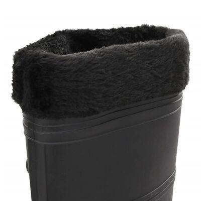 vidaXL Dežni škornji z odstranljivimi nogavicami črni velikost 40 PVC