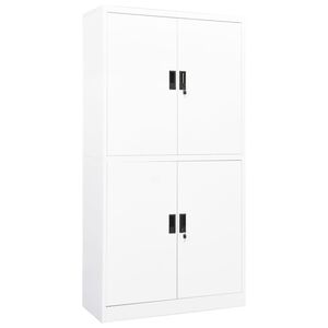 vidaXL Pisarni&scaron;ka omara bela 90x40x180 cm jeklo