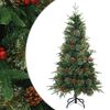 vidaXL Umetno Zložljivo Božično Drevo Zelena 150 cm PVC, PE in jeklo