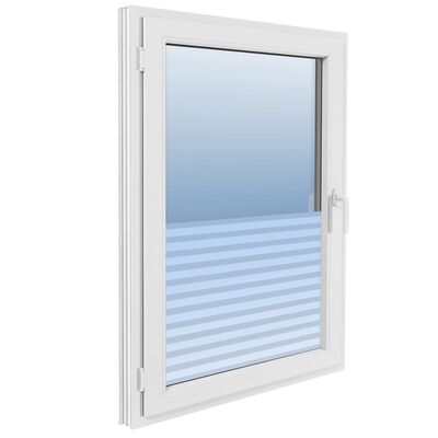 vidaXL Motna folija za okna samolepilna črtasta 0,9 x 5 m