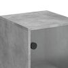 vidaXL Visoka omara s steklenimi vrati betonsko siva 35x37x120 cm
