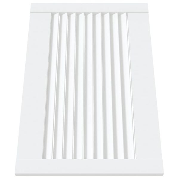 vidaXL Vrata za omarico z letvicami 4 kosi bela 39,5x59,4 cm borovina