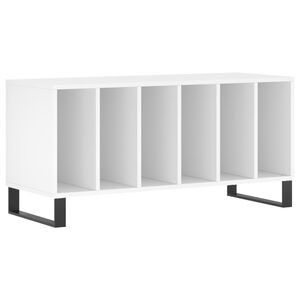 vidaXL Omarica za gramofonske plo&scaron;če bela 100x38x48 cm inženirski les