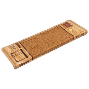 vidaXL Samolepilne preproge za stopnice 5 kosov 65x21x4 cm bež