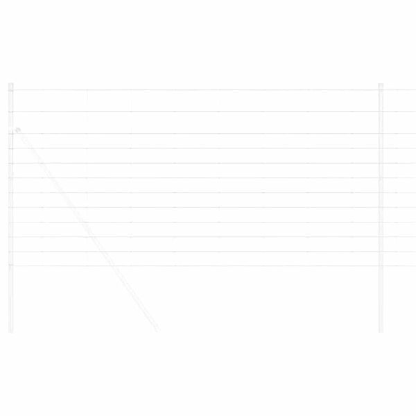 vidaXL Pašna ograja srebrna 50 x 1,2 m Pocinkano jeklo