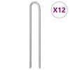 vidaXL Klini za &scaron;otor 12 kosov U oblika 41,5 cm &Oslash;12 mm pocinkano jeklo