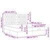 vidaXL Otomanski posteljni okvir z vzmetnicami taupe 200x200 cm blago
