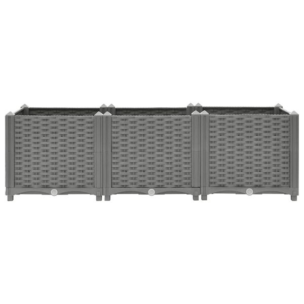 vidaXL Visoka greda 120x40x38 cm polipropilen