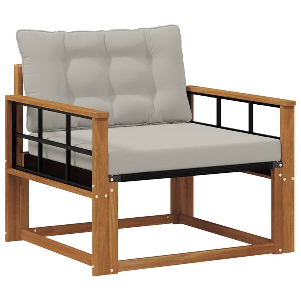 vidaXL Zunanja garnitura za sedenje Masivno akacijevo les in Textilene