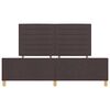 vidaXL Konstrukcija postelje Temno rjava 180 x 200 cm blago
