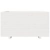 vidaXL Vrtno cvetlično korito belo 90x90x49,5 cm trdna borovina