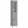 vidaXL Visoka omara siva sonoma 34,5x34x180 cm inženirski les